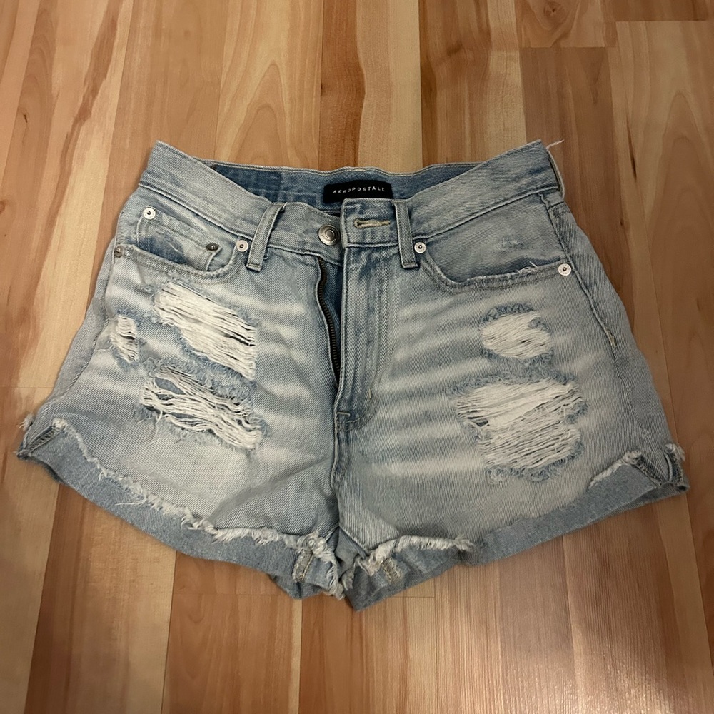 High Rise Mom Jean Shorts